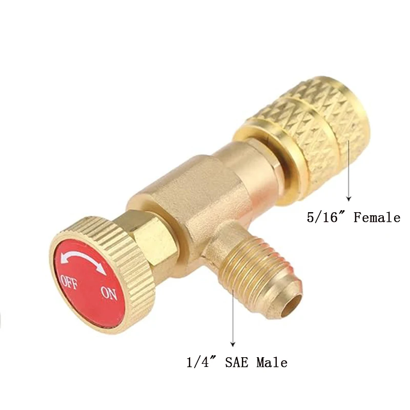 4/1pcs R410A R22 Refrigeration Tool Air conditioning Safety Valve Adapter Fitting Refrigeration Charging Copper Adapter With 1/4
