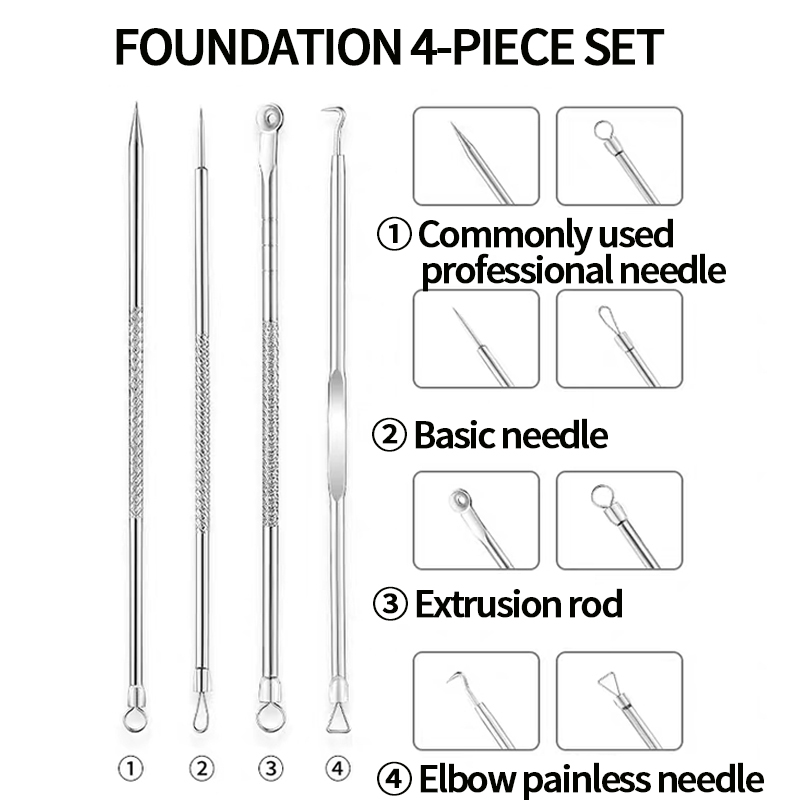 Acne Needle Blackhead Cell Clip Suit Double-Headed Acne Needle Acne Acne Removal Needle Tweezers Precision Acne Clip Acne Tool