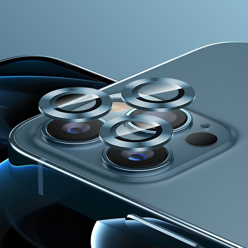 Protector de anillo de Metal para lente de cámara, Protector de cristal para iPhone 11, 12, 13 Pro Max, 12Pro, 13Pro, 14 Pro Max