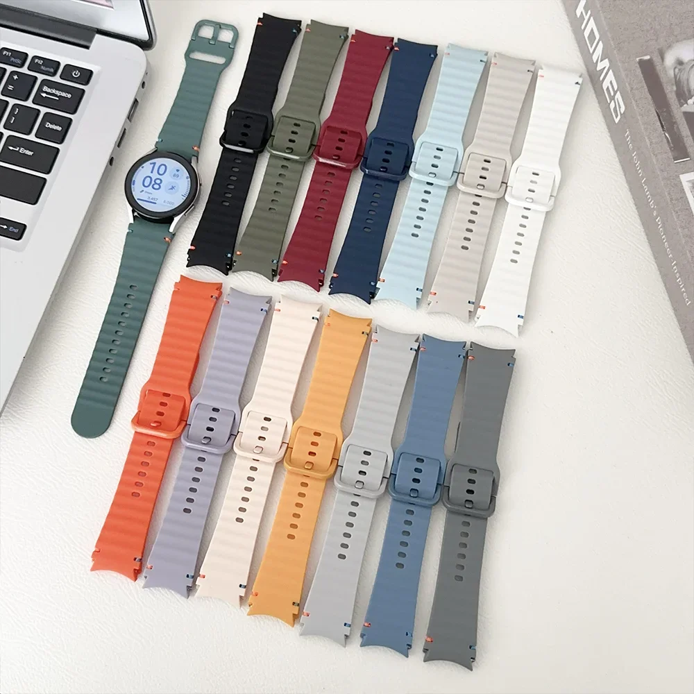 Original Band for Samsung Galaxy watch 7 6 5 4 44mm 40mm/FE/Pro/classic Silicone sport belt bracelet correa Galaxy watch 7 Strap
