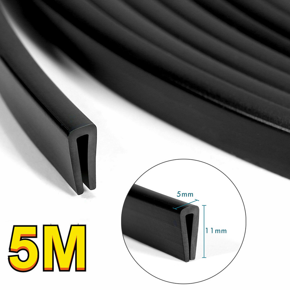 1 Pc 5M Samochodowa listwa ochronna krawędzi drzwi Wykończenie w kształcie litery U Gumowa osłona Uszczelka 11 mm x 5 mm Auto Care Listwa uszczelniająca Narzędzia dekoracja