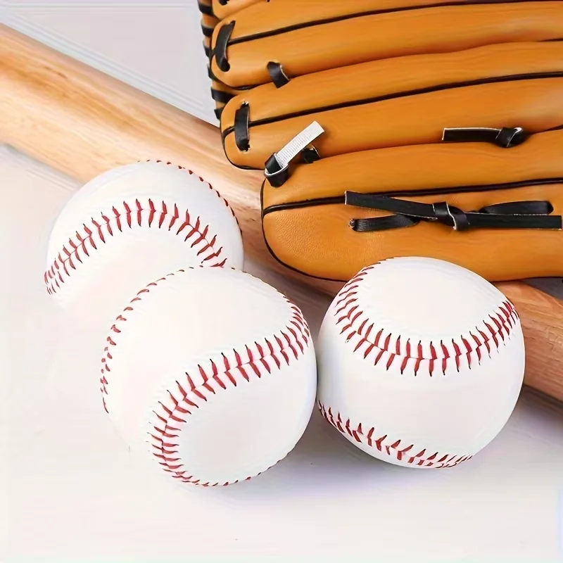 Beisebol no 9softball treinamento de bola dura bolas artesanais produtos de fitness branco segurança criança bolas de beisebol masculino prática jogo de equipe