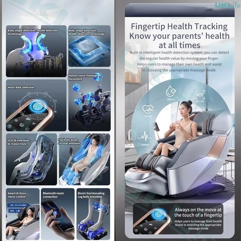 Luxury 4D Massage Chair with SL Track & Heat Therapy | Full Body Airbag | Zero Gravity Recliner | 3-Year Warranty