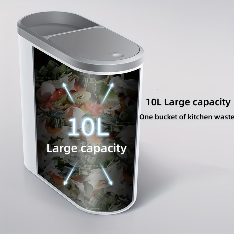 Toilet Trash Can Holder Clip Home Press Type Toilet Trash Can with Lid for Living Room, Bedroom, Kitchen Large Capacity