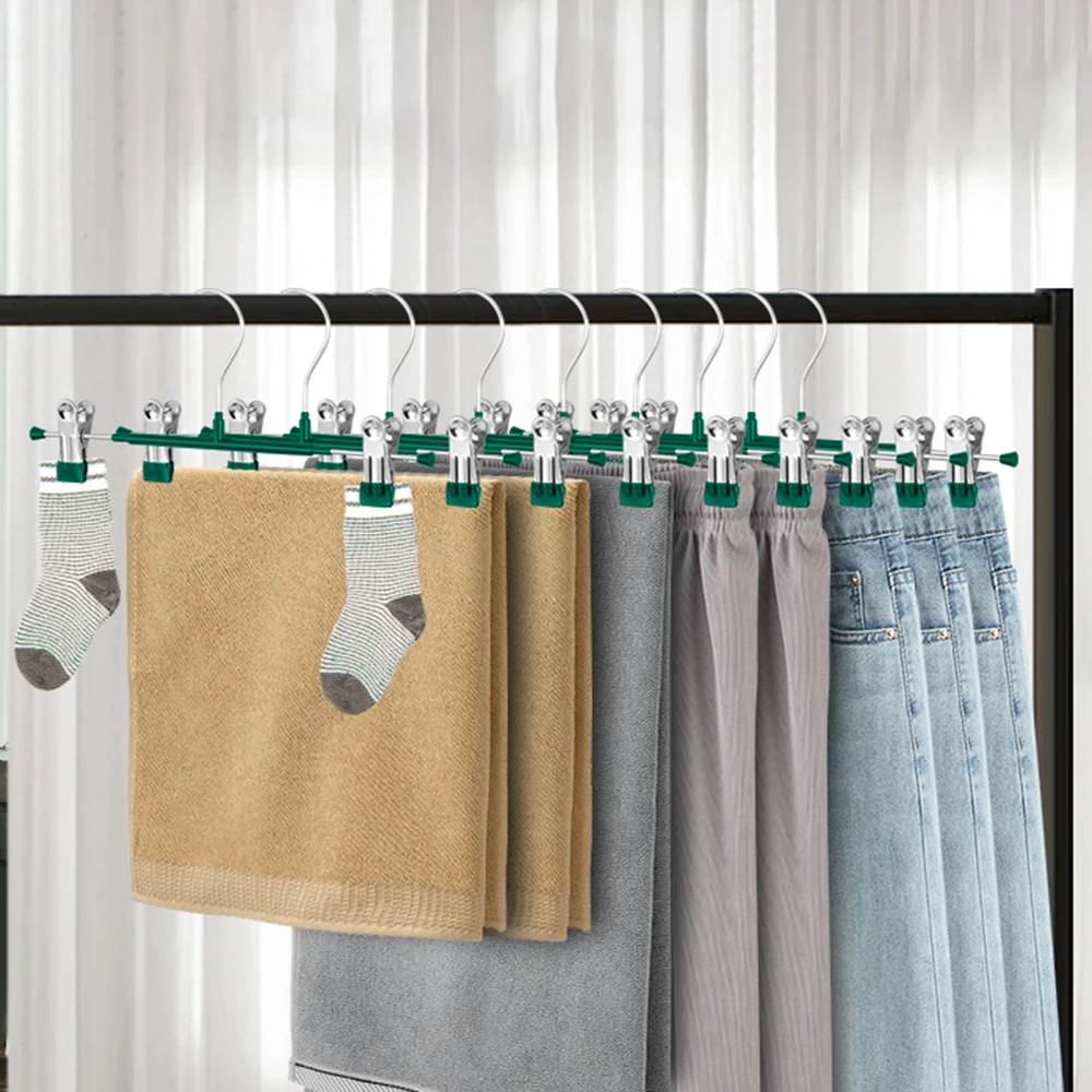 Clip per pantaloni in acciaio inossidabile senza cuciture Armadio per la casa Stendino per vestiti Clip per gonna Stendino per pantaloni Appeso per biancheria intima