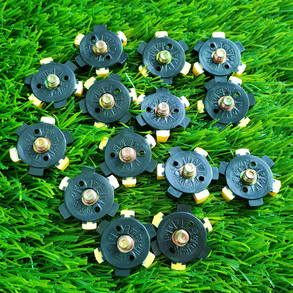 14 Uds. De clavos para zapatos de Golf, tachuelas de hilo de Metal, repuesto de puntas de Golf retorcidas, juego de herramientas de llave