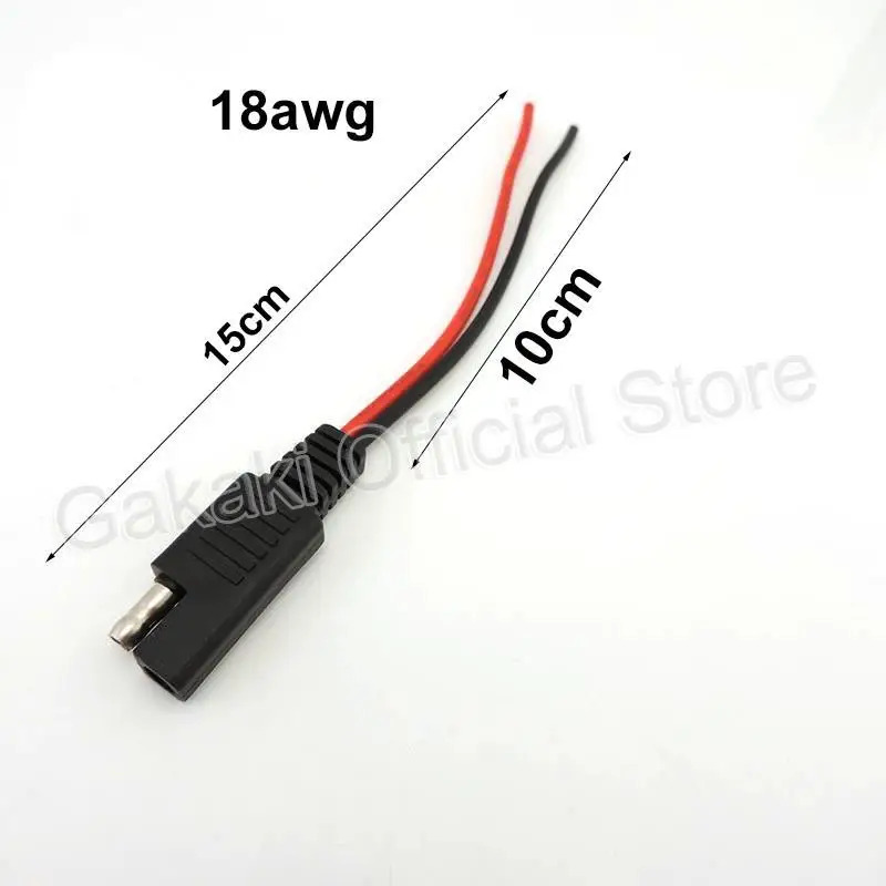 12v 18awg sae power cabo de extensão automotiva 2 pinos diy conector linha macho fêmea plug fio cobre para bateria carro cabo solar