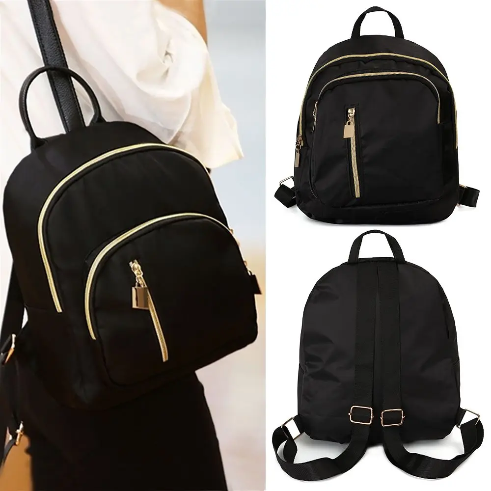 Mini mochila multifunción para mujer, bolso de hombro, mochila de viaje, bolso de viaje, monedero para niña negra