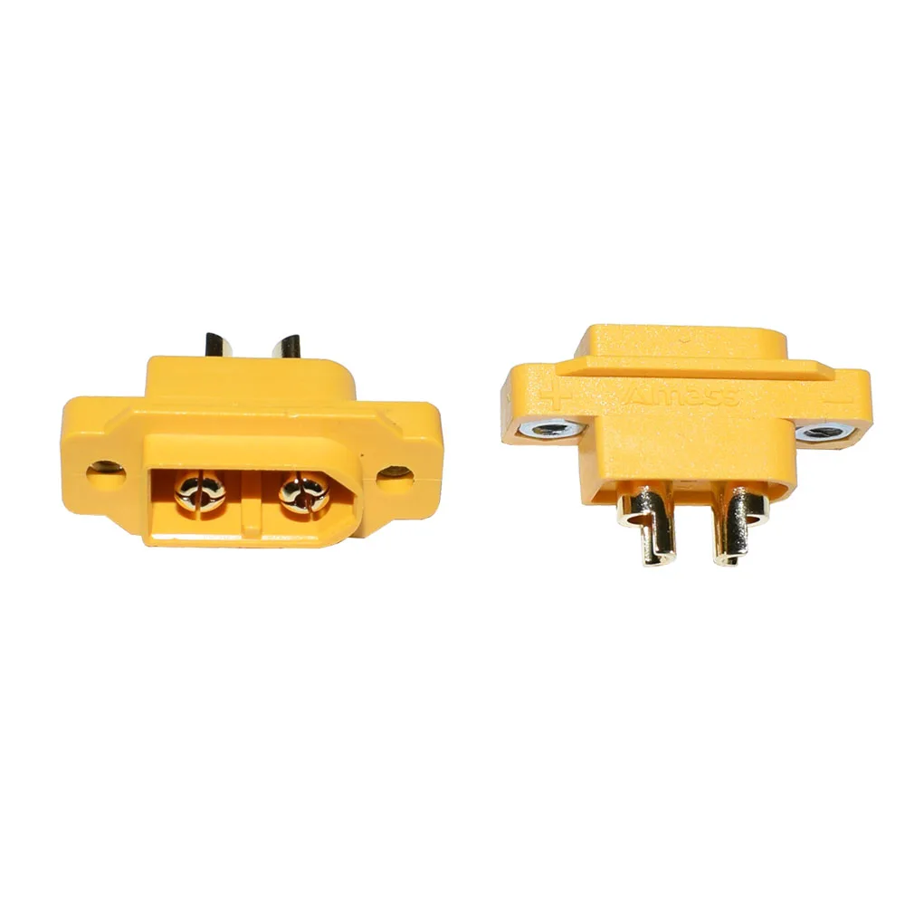 Amass XT60e m xt60e conector XT60E-M conector macho XT60e montable para modelos RC multicóptero XT60E-M conector XT60 Panel