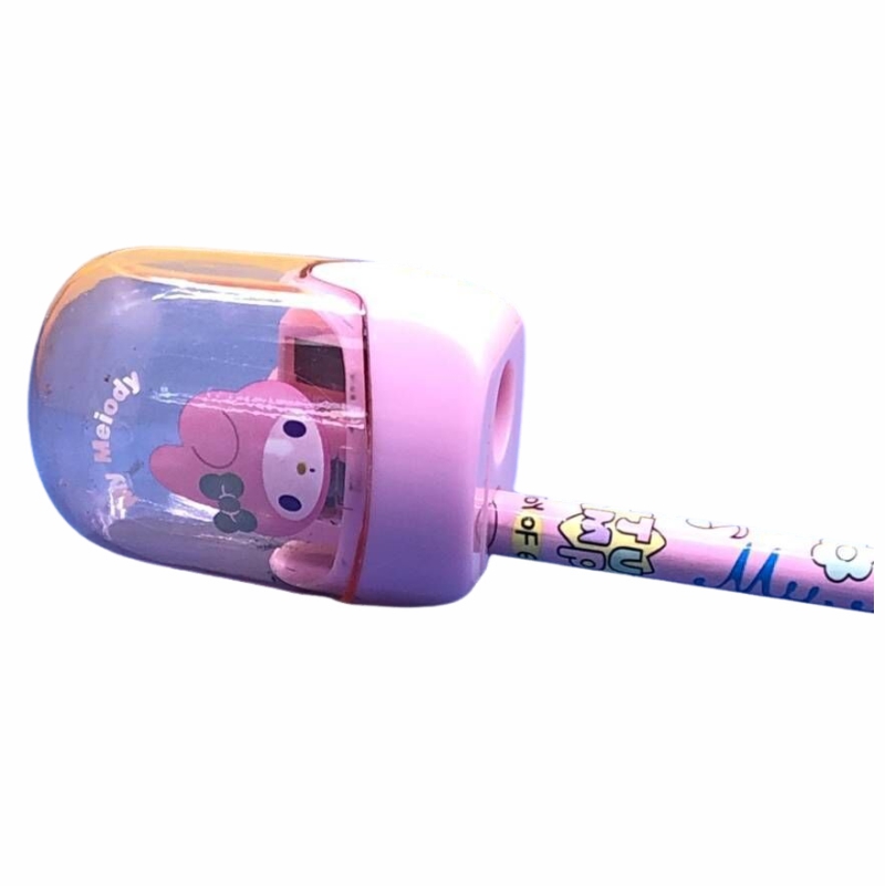อะนิเมะ Hello Kitty Kuromi Melody Double Hole กบเหลาดินสอน่ารักการ์ตูนแบบพกพาดินสอ Sharpener เด็กโรงเรียน
