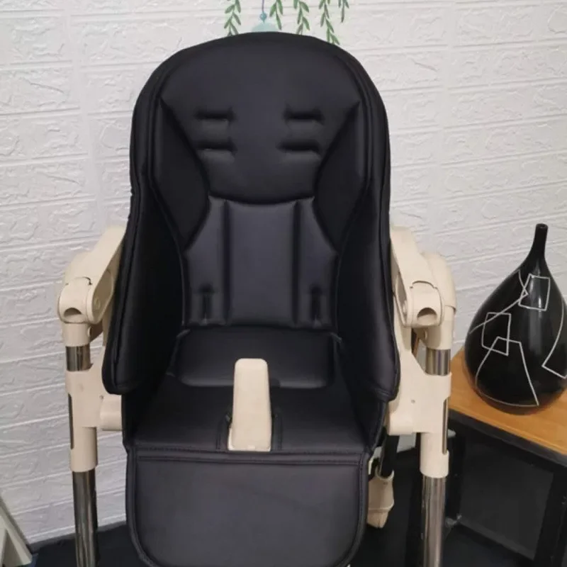 Esszimmerstuhlbezug, PU-Leder, Baby-Esszimmerstuhlbezug, weicher, multifunktionaler Sitzbezug mit Polsterung, bequem für Kinder