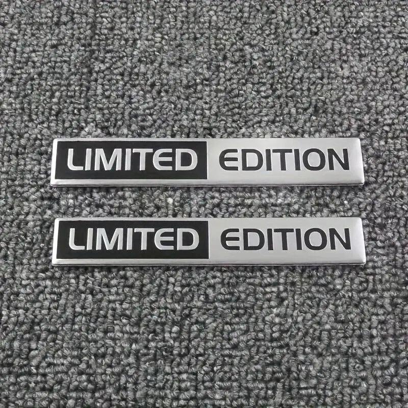 2PCS โลหะ Limited Edition 3D รถป้ายสติกเกอร์ Trunk Fender Emblem Decal อุปกรณ์เสริมสําหรับรถยนต์รถจักรยานยนต์จักรยาน