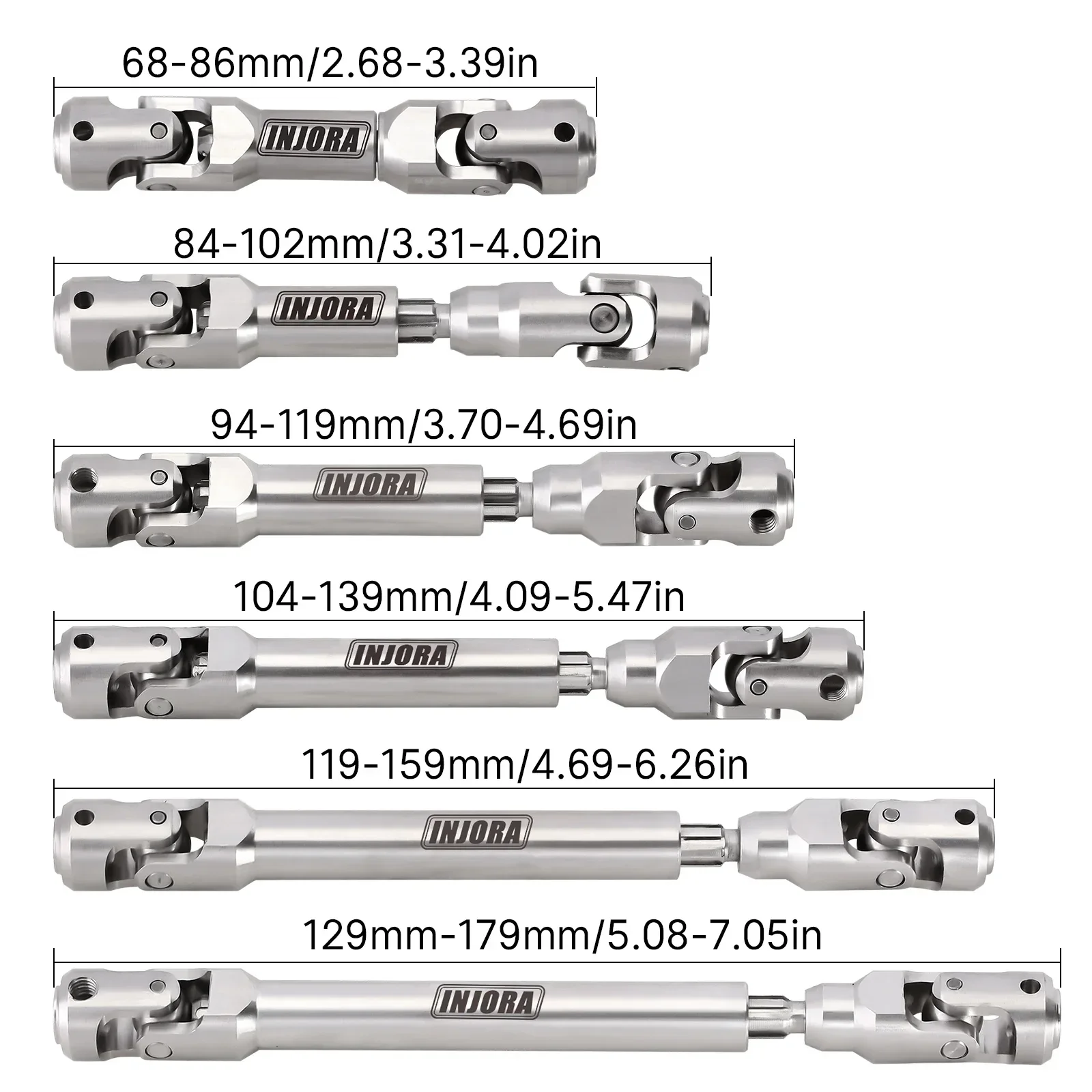 INJORA Thép Nặng Nhiệm Vụ Trục Ổ Đĩa Cho 1/10 RC Xe Bánh Xích Trục SCX10 90046 AXI03007 TRX4 Redcat Gen8