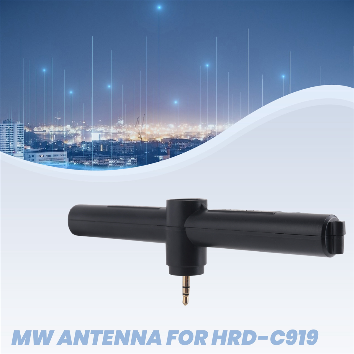 Mais recente antena mw de onda média para rádio HRD-C919 com conector de 3.5mm tipo t antena de onda média e curta