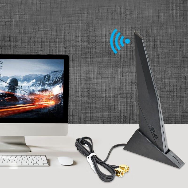 Asus – Antenne double bande Wifi 2T2R, 2.4/5.8 ghz, Booster, carte réseau, Pc, carte mère, pour routeur Rog Z390, Z490, X570, b460, B360