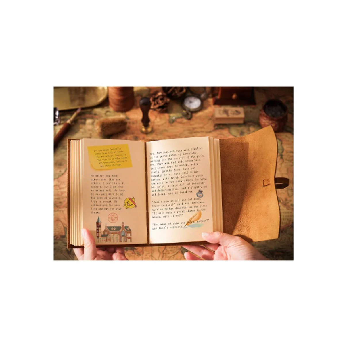 Handmade Leather Journal - 100X155Mm Leather Bound Daily Writing Notebook & Journals To Write in for Travel/Diary