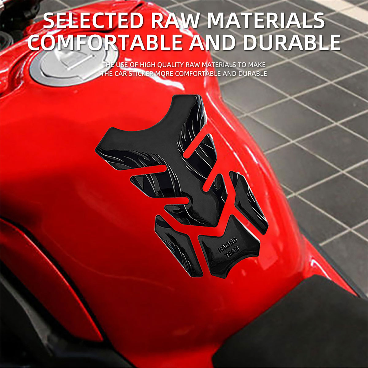 Adesivo de osso de peixe para motocicleta, adesivo para tanque de motocicleta, espinha de peixe 3d, protetor de óleo e gás, modificação de decalque