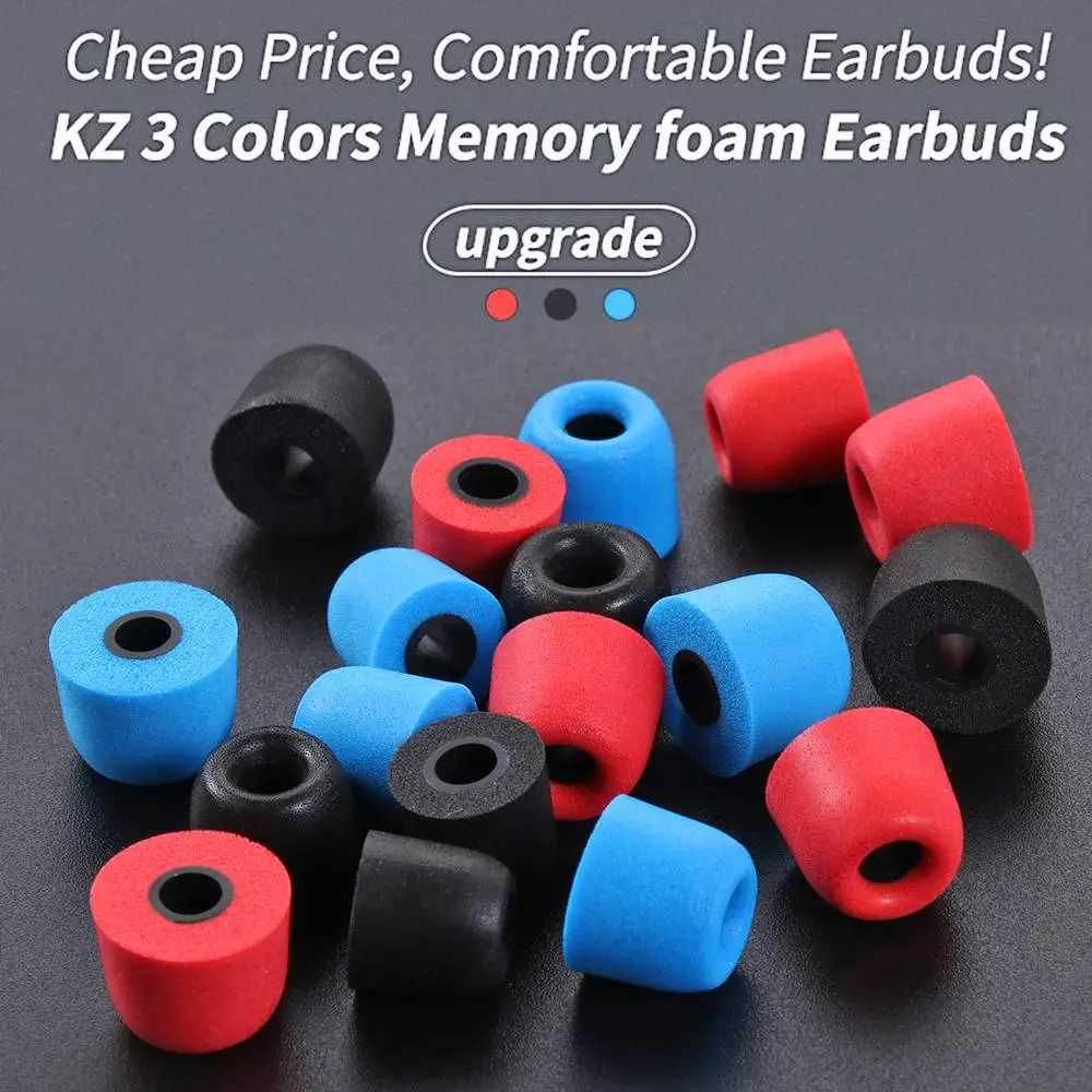 3Pair(6pcs) KZ New Upgrade Original Noise Isolating Comfortble Memory Foam Ear Tips Pads Earbuds For In Earphone Headphones