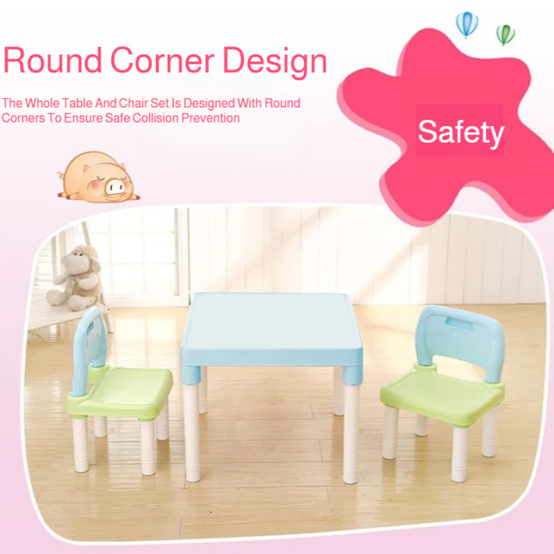 Kindergarten Table and Chair Set Children's Special Study Table Home Baby's Game Learning Desk and Chair  Kids Furniture Set