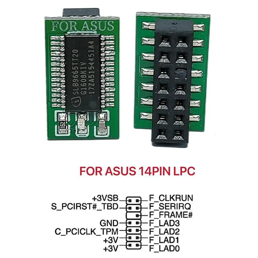 TPM 2.0 Module 12 14 18 20 Pin Support Multi-brand Motherboard For ASUS MSI GIGABYTE ASRock Security Module Remote Module Board