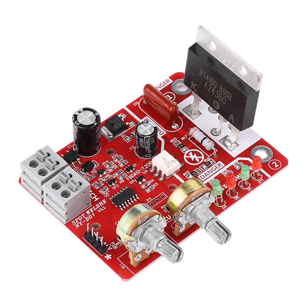 NY-D01 Spot Welding Machine Control Panel With Digital Display Single Pulse Spot Welder Control Board Kit AC110V/AC220V 100A