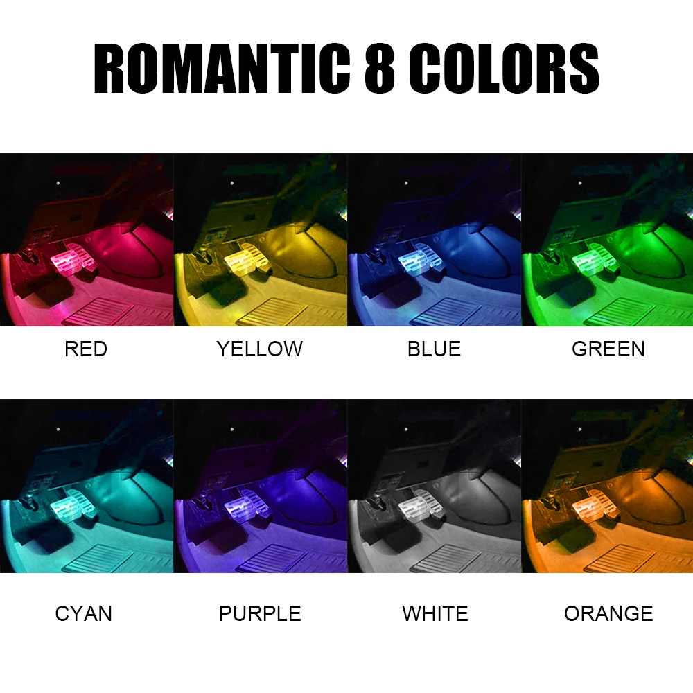 12V DIY ภายในรถ Ambient Mood ไฟ LED แถบ RGB โคมไฟ 24-48 ลูกปัดประตูเท้าตกแต่งอุปกรณ์เสริมรถยนต์ Cartronics
