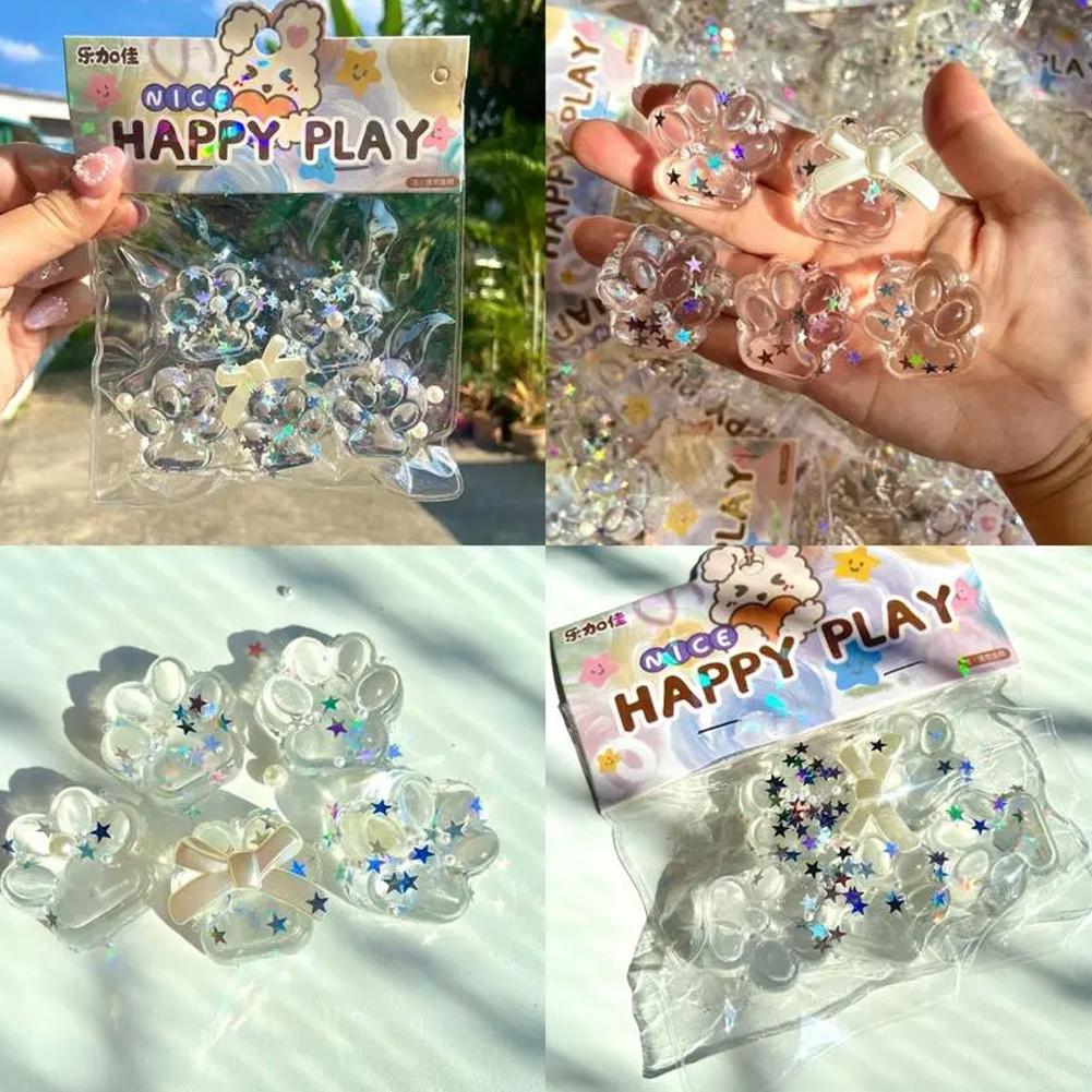 Kawaii Mochi ของเล่น Mini Cat Paw ปลาน้ําแข็งบล็อก Pinch Ball ของเล่นเด็ก Antistress Ball Cube บีบความเครียด Reliever ของเล่น K6J8