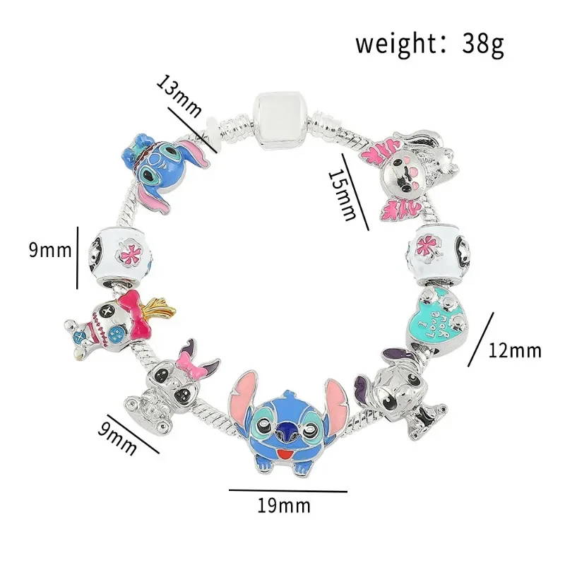 Pulsera Pandora de punto de Disney, joyería con personalidad a la moda, pulsera con apertura ajustable para mujer, regalos para el Día de San Valentín para novia