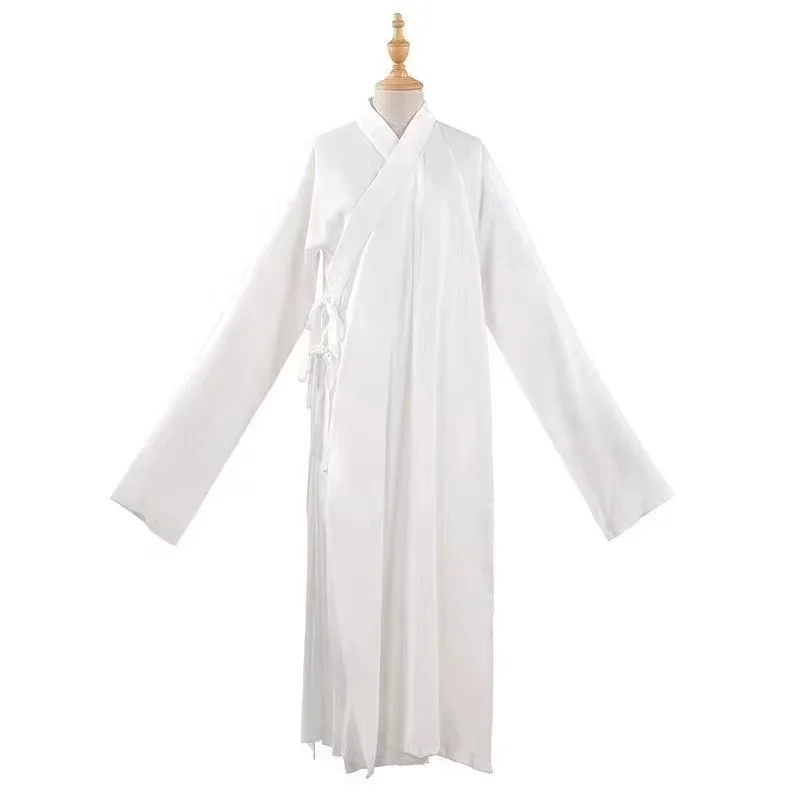 Hanfu Chinesische Ming-Dynastie Traditionelle Runde Kragen Robe Futter Original Weiße Innere Tragen Kleidung Taoistischen Robe Dessous Kostüm