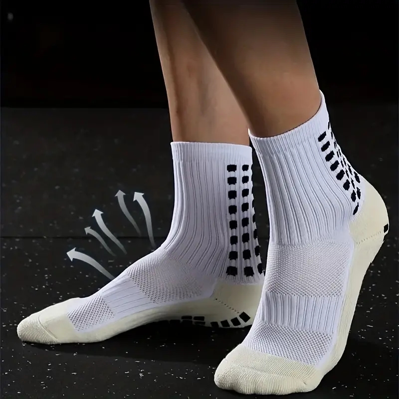 Calcetines antideslizantes de fútbol profesionales para hombre y mujer, medias deportivas con fondo de silicona para fútbol, deportes al aire libre, correr, ciclismo