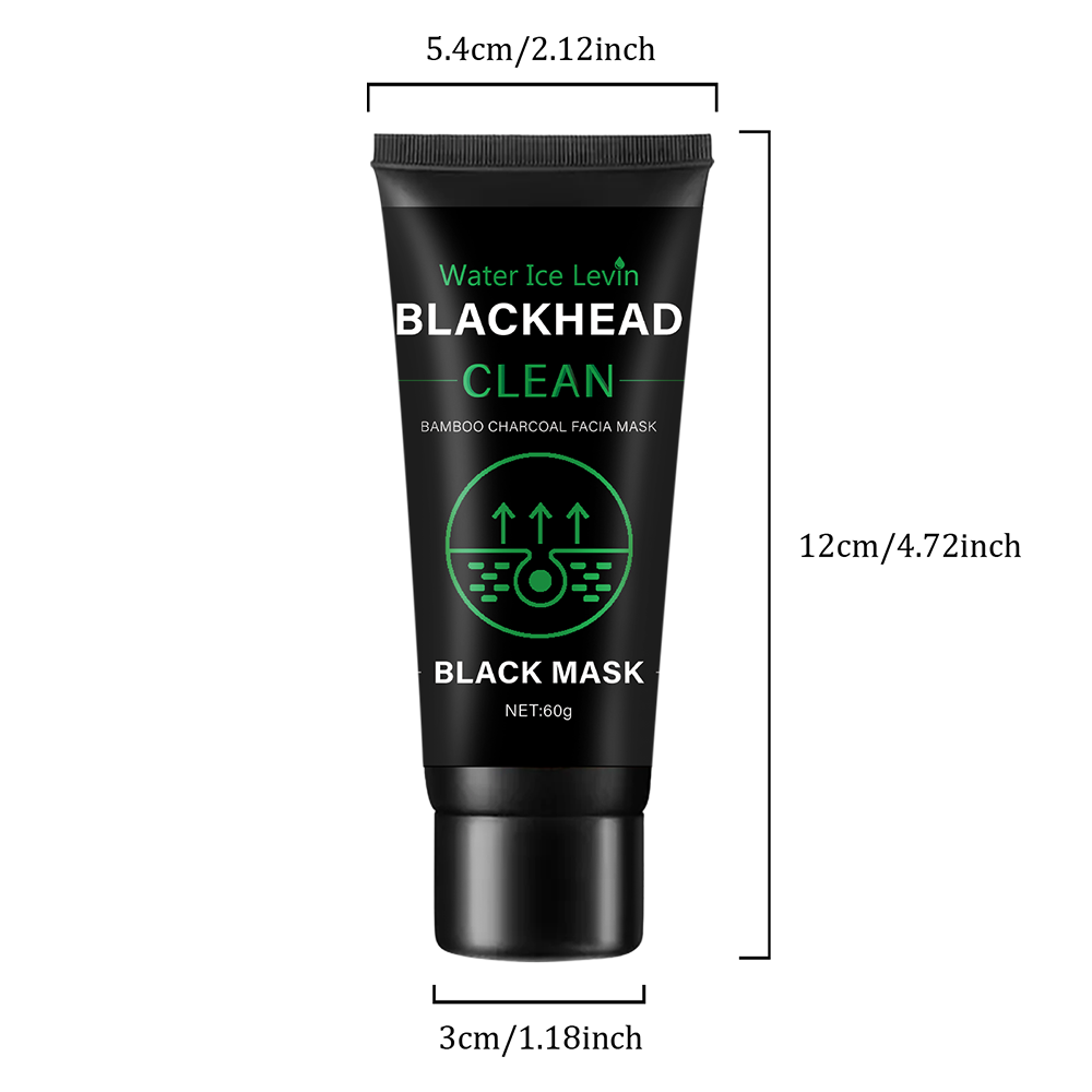 60g Bamboe Houtskoolvezel Masker Mee-eter Verwijderen Diep Masker Diepe Reiniging Reiniging Exfoliërende Masker Behandeling Zwart Masker