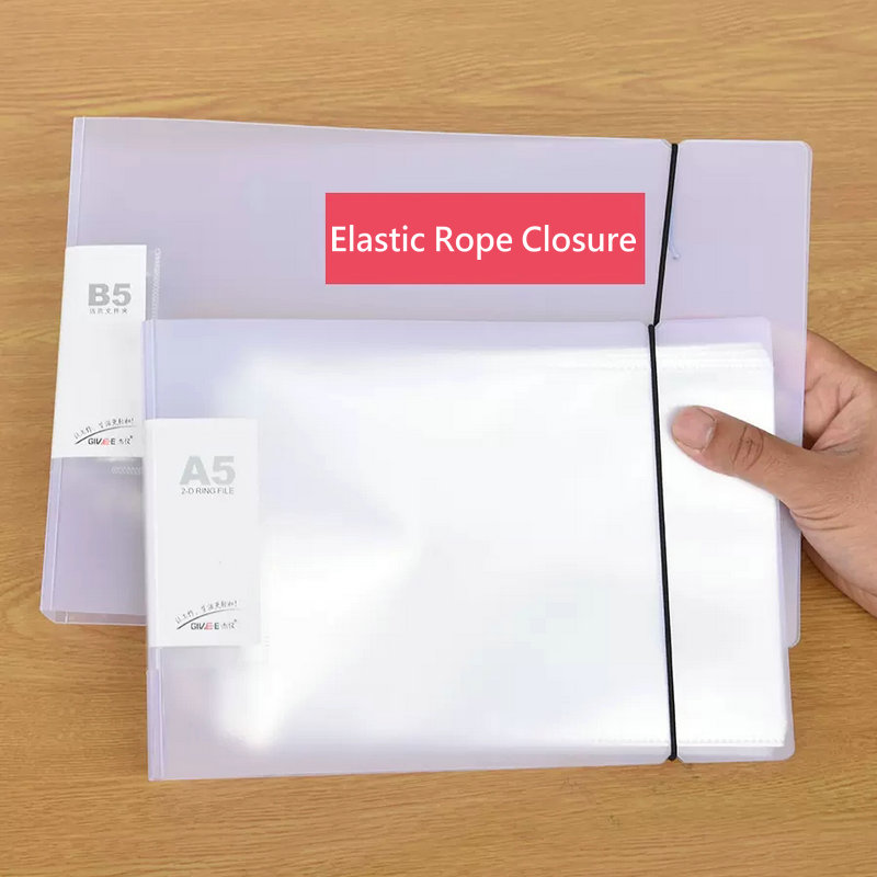 2-Ring-Ordner A4 Landschaft Papier Organizer Dokumentenordner A5 B5 Transparente Binderhüllen 2-Loch-Dateiordner für Dokumente