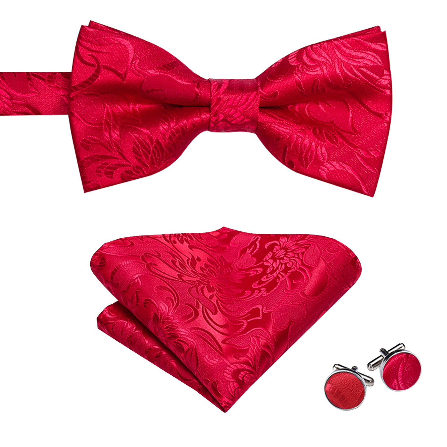 Dropshipping Jacquard Zijde Mens Bretels Bowtie Hanky Manchetknopen Set Verstelbare Jarretel Boog Groothandel Voor Mannelijke Bruiloft Business