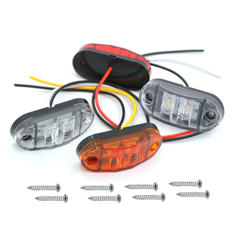 Luces LED de señalización de posición de camión y remolque, lámpara de marcador lateral, luz trasera, señal de giro, freno, advertencia de estacionamiento, accesorios de coche, 12V, 24V