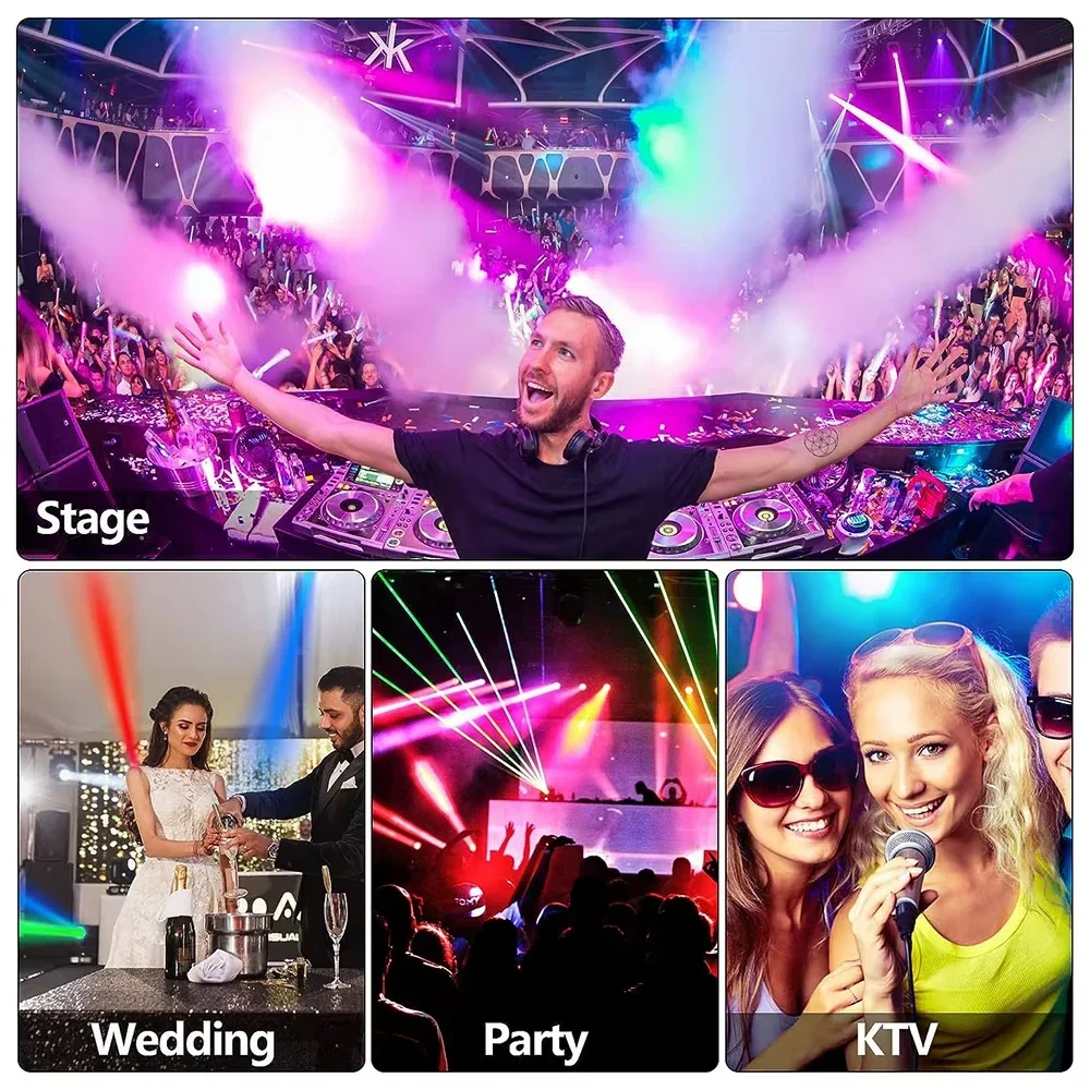 RGB 36LED Par Stage Light Sound Activated DMX512 Uplight with Remote Control for Disco Wedding Event Club Holiday Performance
