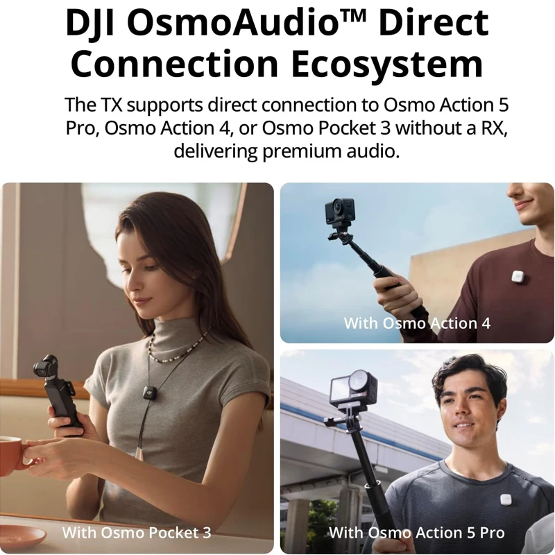 Dji Mic Mini (2 Tx + 1 Rx + Oplaadcase) /1 Tx + 1 Rx Draadloze Microfoon Met Intelligente Ruisonderdrukking Van Hoge Kwaliteit Audio