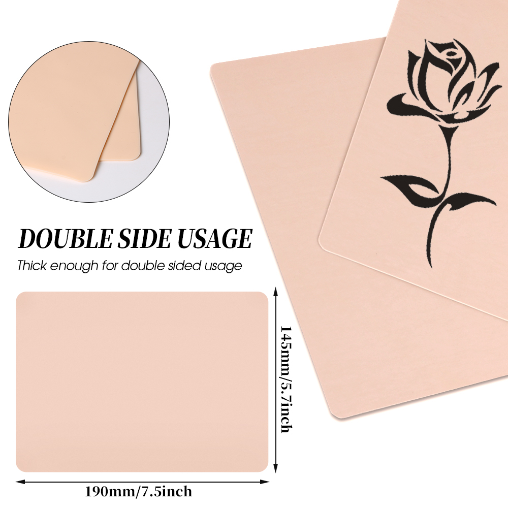 3/5/10/15 個タトゥーブランク練習スキン眉毛ペイント両面合成皮革ピンクタトゥー初心者フェイクスキンエクササイズツール