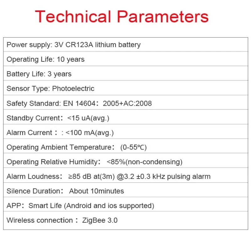 Dfa-tuya-wifi煙探知器,火災警報器,家庭用,zigbeeホームシステム