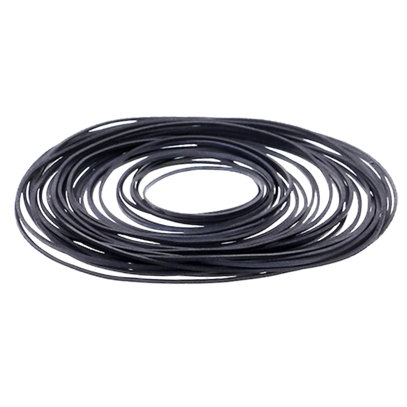 50/100Pcs 1/2/3/4mm Width Universal Mix Cassette Tape Machine Belts Assorted Flat Rubber Belt for CD DVD Recorders Walkman