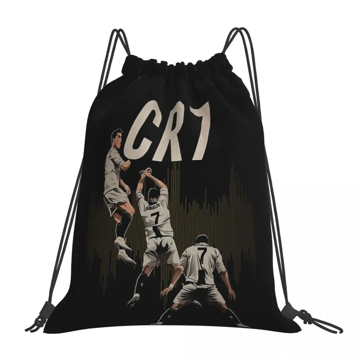 Mochilas Cristiano Ronaldo Cr7, bolsas informales portátiles con cordón, paquete con cordón, zapatos de bolsillo, bolsas para libros para hombre y mujer, escuela