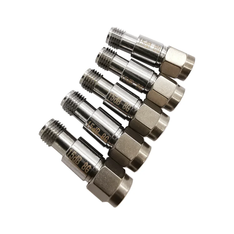 Atenuador SMA de 2W, 1dB, 3dB, 6dB, 10dB, 15dB, 20dB, 30dB, 40dB, DC-8GHz, atenuador fijo Coaxial RF, conector SMA de alta frecuencia