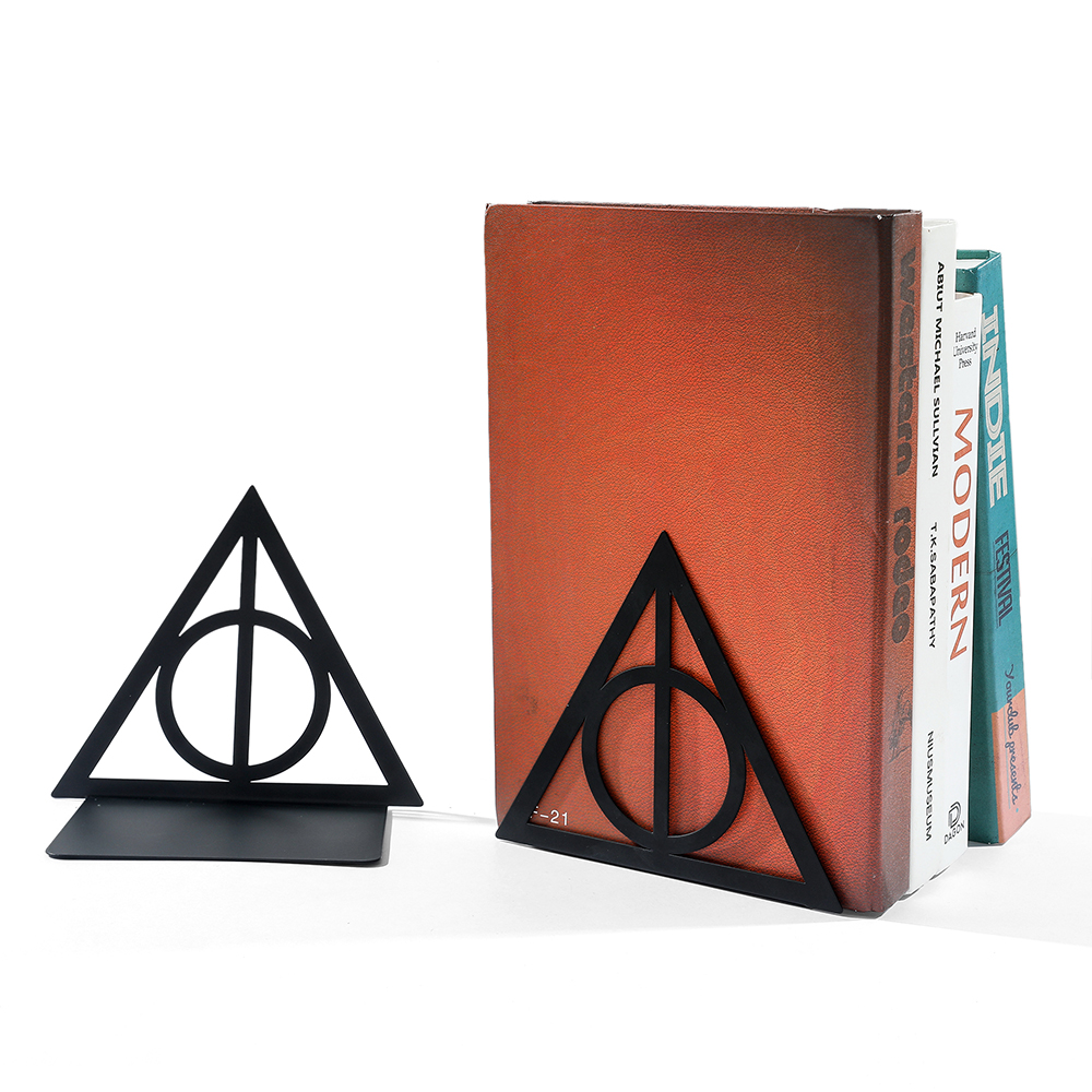 Película Harry Potter Terminal de libro con forma triangular, Terminal de libro pesado de metal, escritorio de ventilador, oficina en casa, Terminal de libro de hierro