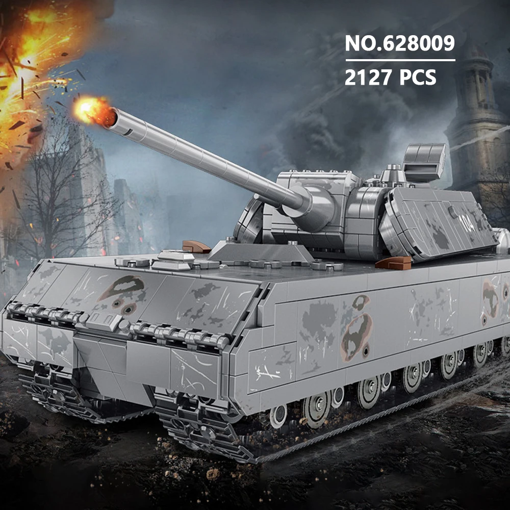 2127Pcs,Super Heavy Tank Kit,Adult Collectible Display Model Toy,Military Lover Gift,628009
