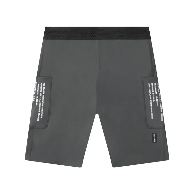 Verão dos homens de secagem rápida esportes basquete shorts de compressão elástica homem correndo ginásio fitness magro jogger calças curtas moletom