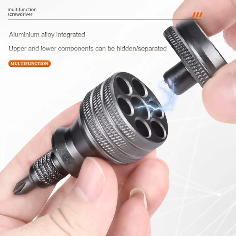 1 PC Screwdriver Titanium Alloy Small Steel Gun Multifunctional Palm Screwdriver Decompression Aluminum Screwdrivers