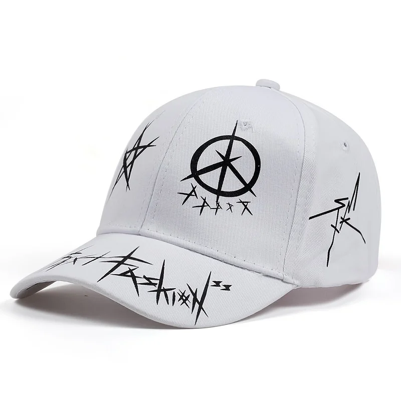 남여 편지 패턴 인쇄 Snapback 야구 모자 봄과 가을 야외 조정 가능한 캐주얼 모자 선 스크린 모자