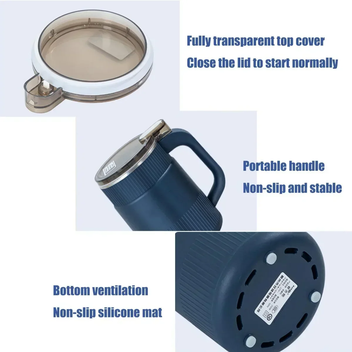 Tinsol moedor de grãos de café elétrico, moedor de 500ml, moinho de feijão, uso na cozinha moedor de grãos de café elétrico doméstico de aço inoxidável