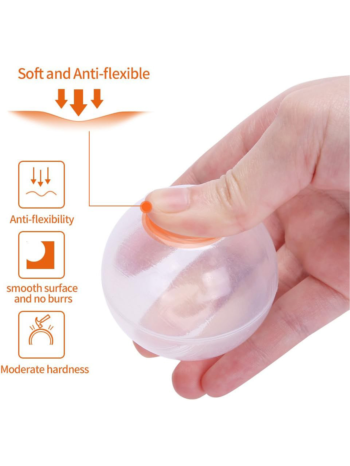 Engrossar à prova de esmagamento 5.5cm 100pcs bolas de plástico multicolor pérola branca e transparente para crianças brincam com saco