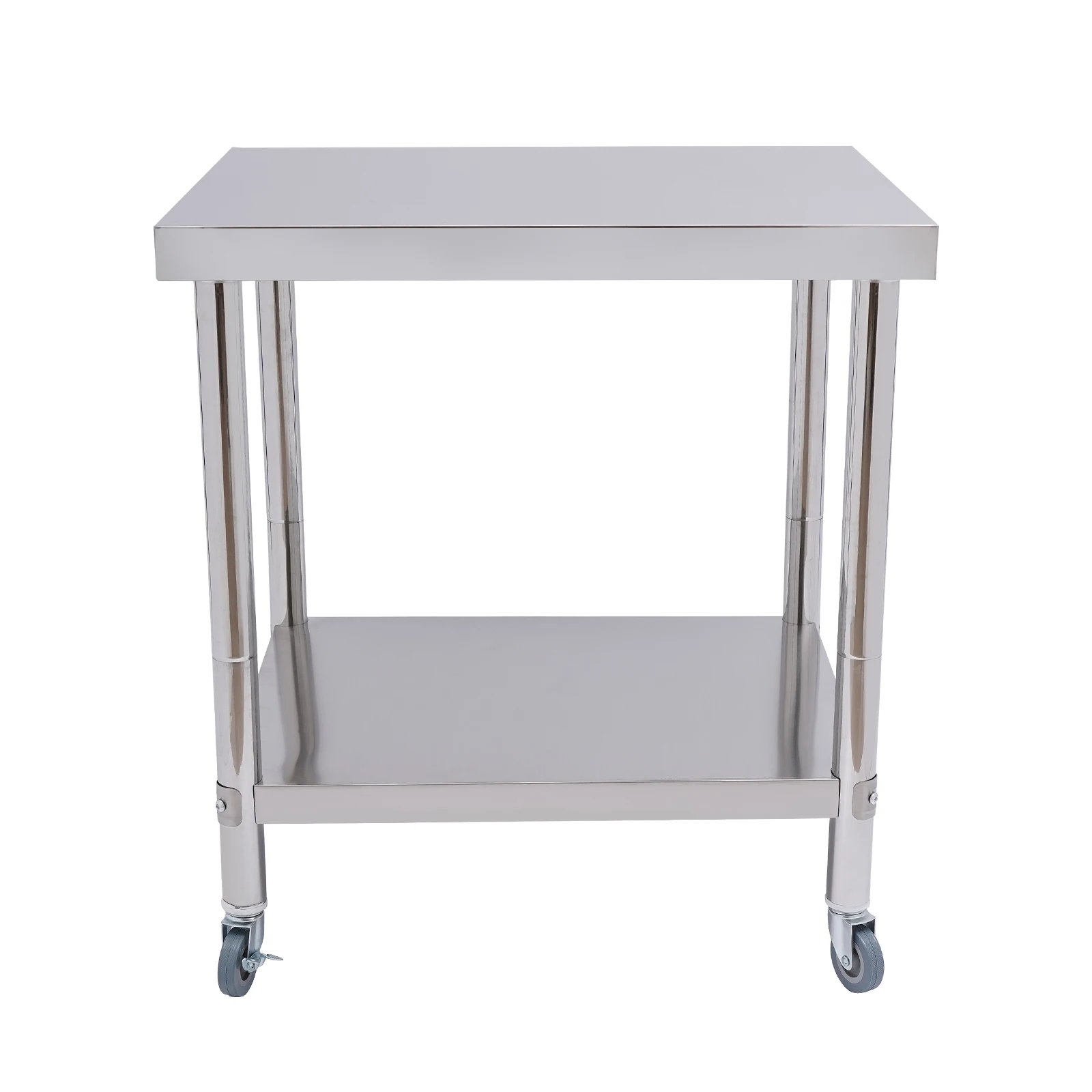 Mesa de aço inoxidável para preparação e trabalho, mesa de trabalho comercial resistente para preparação de alimentos com undershelf para restaurante, casa e hotel