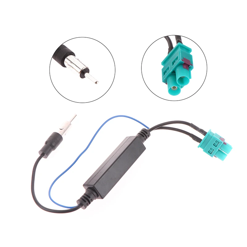 Adaptador de antena de Radio RF FAKRA Dual para coche con amplificador para RNS510/RCD510/310/Golf/MK5/MK6/Passat B6/B7/Tiguan
